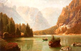 Canoeing on a Mountain Lake