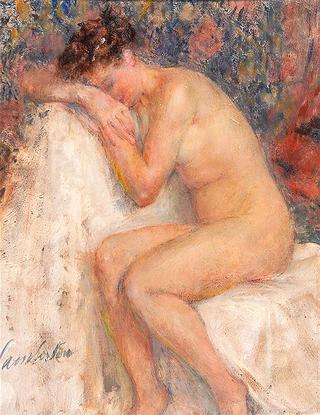 Nude sitting