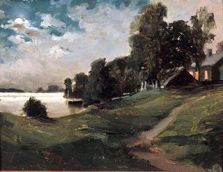 Villa at Haikko in the Moonlight