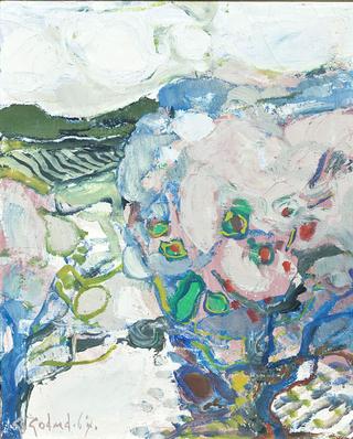 Landscape with Rose Tree