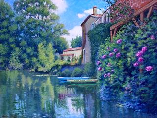 House on the banks of the Vienne at Civray