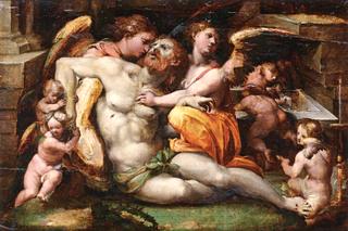 The Dead Christ with Angels