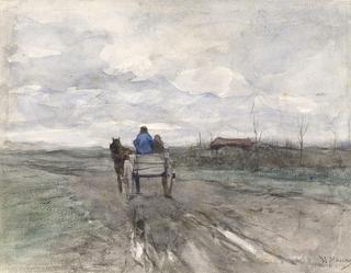 Farmer's Cart on a Country Road