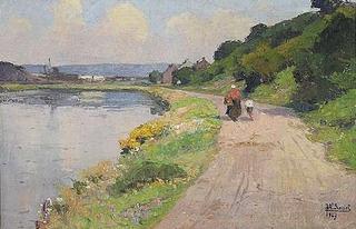 Walking along the banks of the Sambre