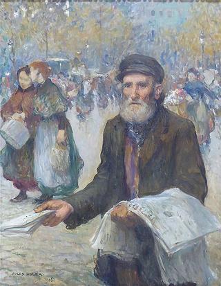 Newspaper seller, Paris