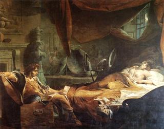 Iachimo Emerging from the Chest in Imogen's Chamber