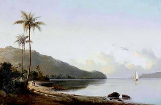 Inlet and Sailboat