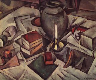 Still Life with Books and Candle