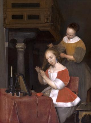 Woman Seated at Her Toilet