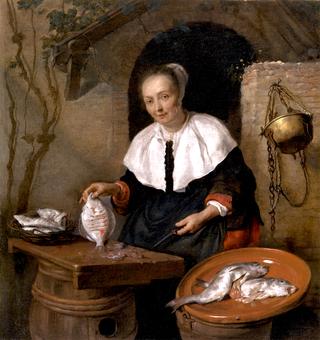 Woman Cleaning Fish