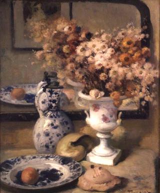 Still-life with Delft Porcelain