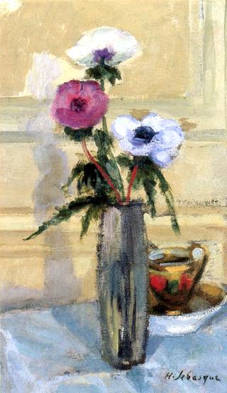 Bouquet of Anemones and Cup