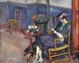 Interior with Young Woman