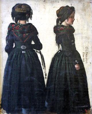 Frisian Woman in a twofold depiction