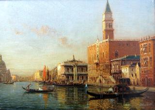 Gondoliers on Canal