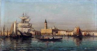 Vessels on the Grand Canal before St Mark's Basilica, Venice