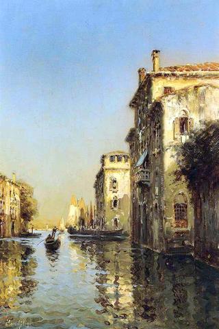 Vessels on a Venetian Backwater