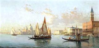 Vessels before the Doge's Palace, at the entrance to the Grand Canal, Venice
