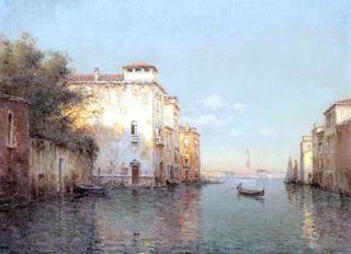 A Gondolier on a Venetian canal