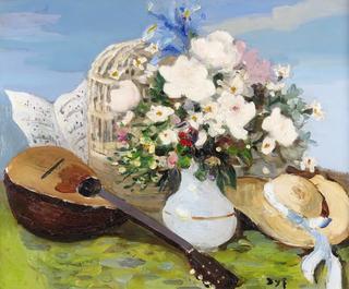 Flowers and Mandolin