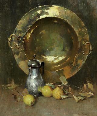 Still Life with Brazier, Silver Tea, and Onions