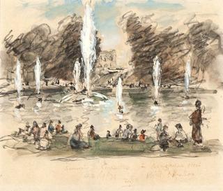 Figures near Fountains at Versailles