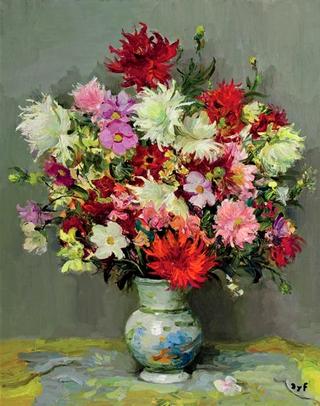 Dahlias and Cosmos