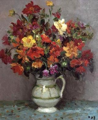 Vase of Dahlias