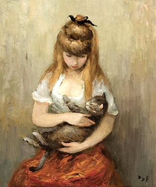 Claudine with Her Cat