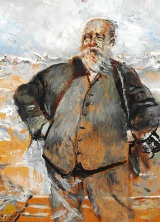 Self-Portrait on a Windy Day near the Sea