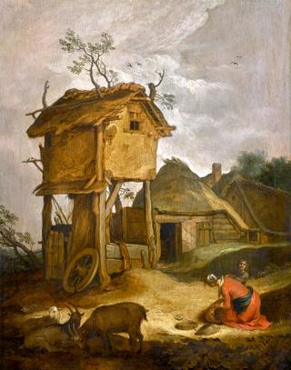 Farmyard with Dovecote