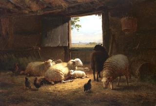 Sheep in a Stable