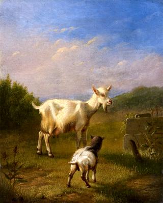 Landscape with Two Goats