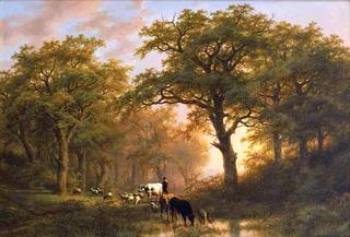 A Summer Landscape with Cattle