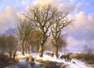 Winter Landscape with Cattle Drivers