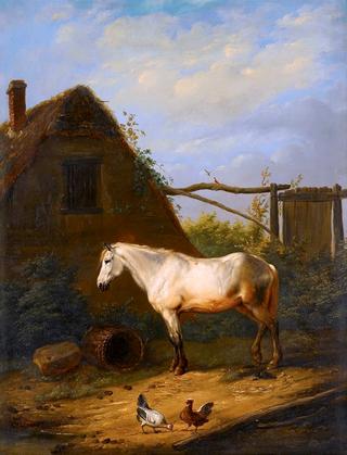 Horse and Chickens