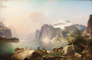 Lake Lucerne with a view of the Uri Rotstock