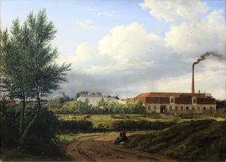 View from Amager with Councillor of State L.P. Holmblad's Oil Mil and Candie Factory