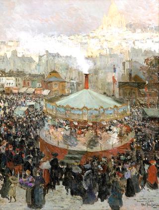 Fairground with the Sacré-Coeur in the Background