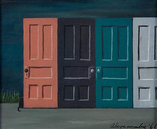 Doors with Black Cat