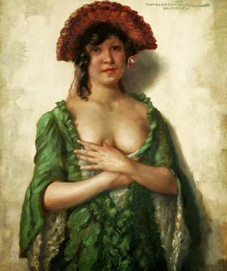 Portrait of a Young Woman in Spanish Clothes