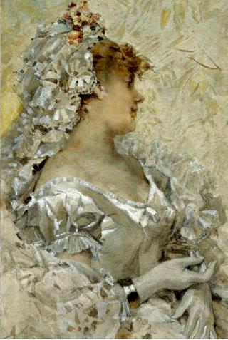 An Elegant Beauty In A White Dress