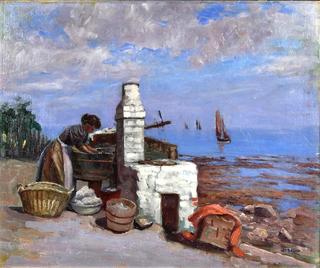 Washer Women Washing Abalone (Old Monterey)