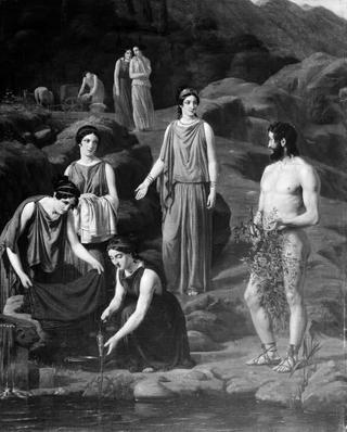 Nausikaa Brings the Shipwrecked Odysseus Clothes