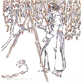 Woman Standing at Easel