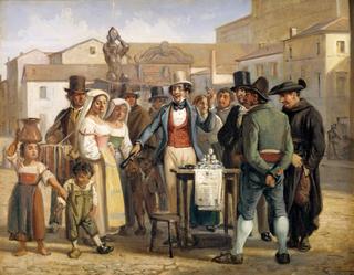 A Charlatan Selling Blacking in the Piazza Barberini in Rome