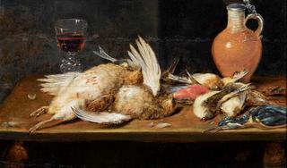 A still life with a robin, a kingfisher....