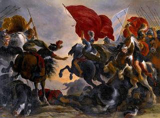 Cavalry Battle Scene