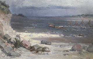 View of Kegums, Latvia