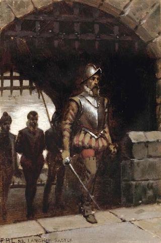 John Langham being led to the Tower, a sketch,